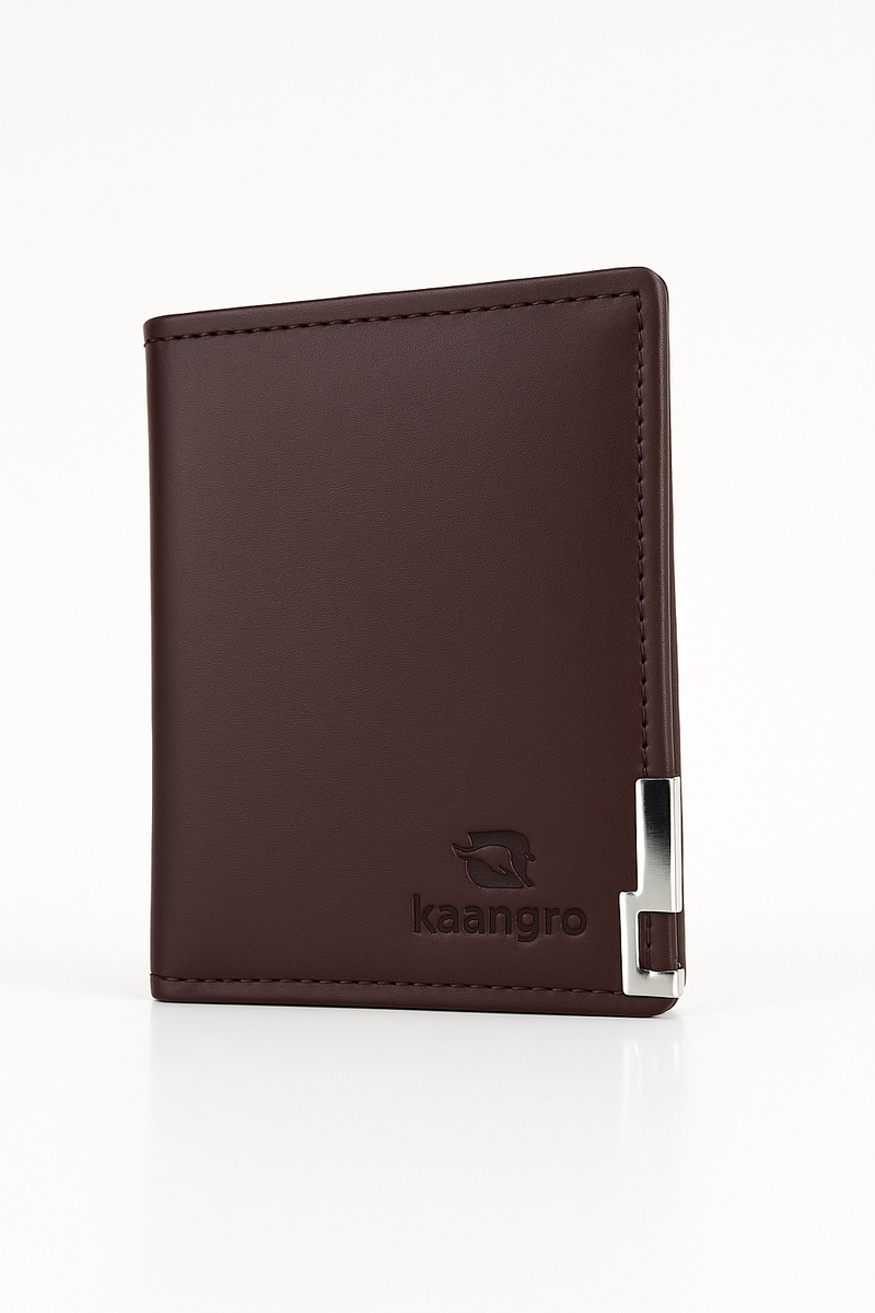 Kaangro Classic Brown Bi-Fold Men's Wallet
