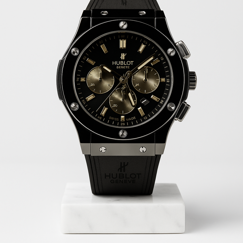 Hublot Geneve Classic Men's Watch – Black & Gold