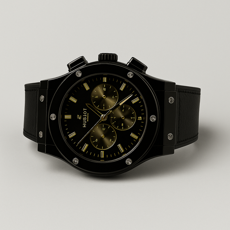 Hublot Geneve Classic Men's Watch – Black & Gold