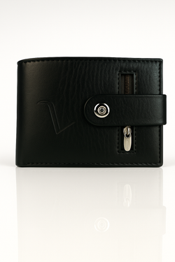 Men’s Black Faux Leather Wallet – Stylish & Secure Design