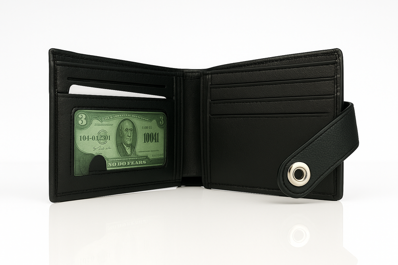 Men’s Black Faux Leather Wallet – Stylish & Secure Design