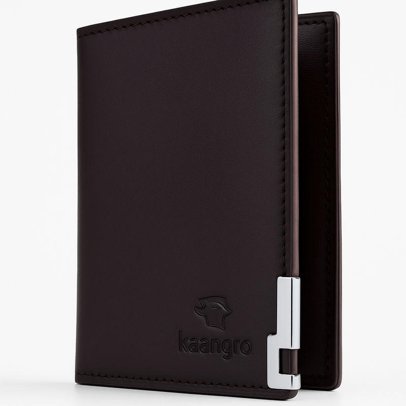 Kaangro Classic Brown Bi-Fold Men's Wallet