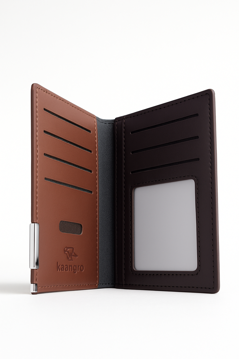 Kaangro Classic Brown Bi-Fold Men's Wallet